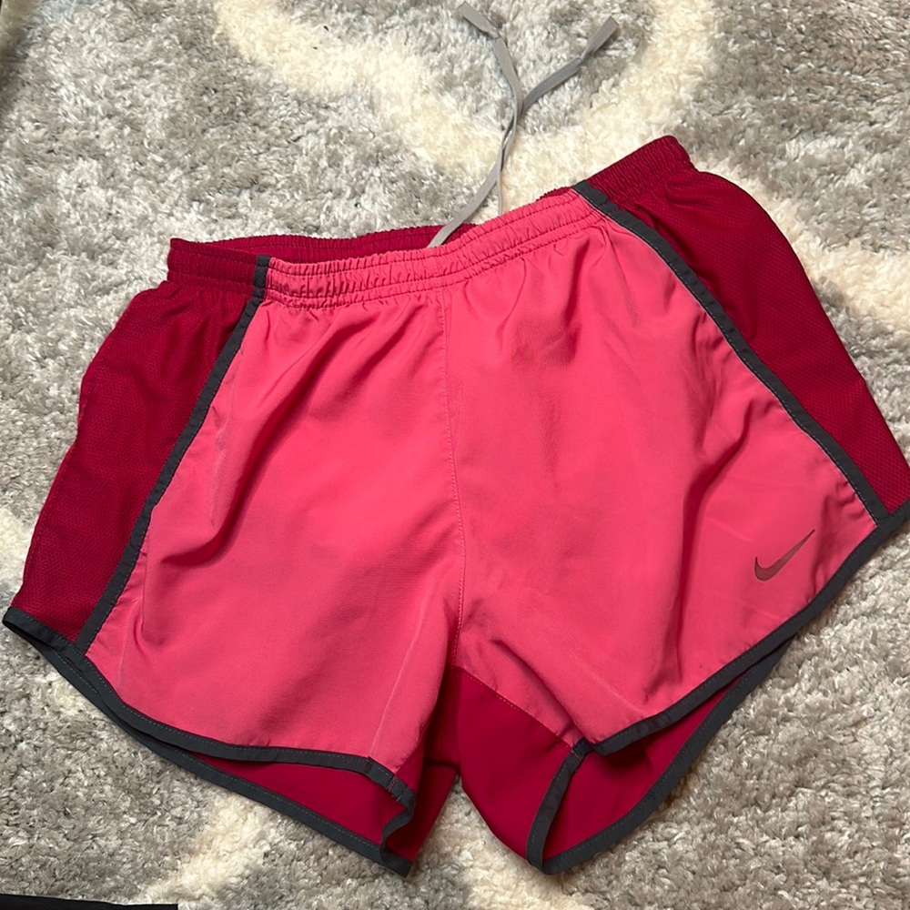 Nike pink dri fit shorts in a size small